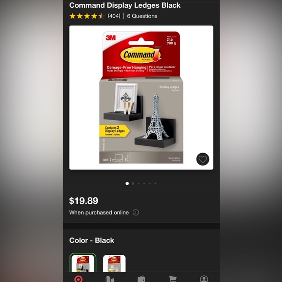NEW Command Display Ledges Black - Picture 6 of 6